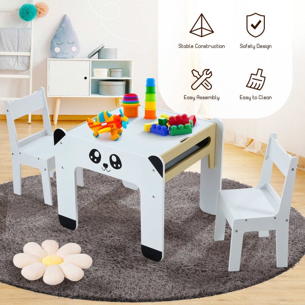 Kids Table and Chair Set Drawing Toy Storage Desk Trade Me