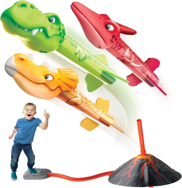 Dino Blasters Rocket Launcher for Kids Launch up to 100ft Birthday Gift Carousel 2