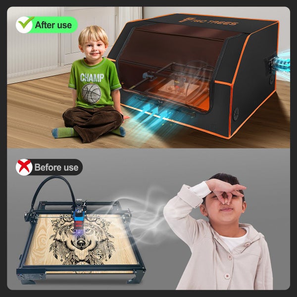 Laser Engraver Protective Cover Enclosure Cutter Machine Vent Eye Protection Carousel 2