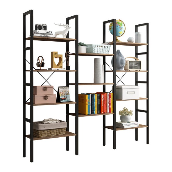 Bookshelf Display Tier Shelf CD DVD Photo Storage Media Rack Plant Ornament Hold Carousel 14