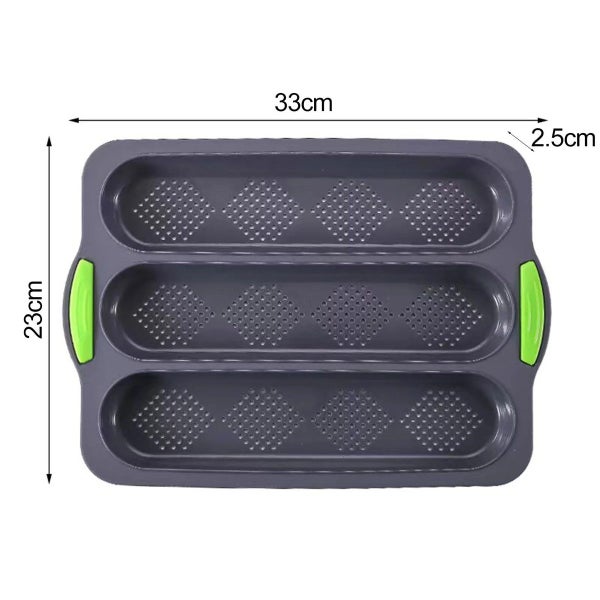 Silicone Baguette Pan French Bread Loaves Baking Mold Carousel 7