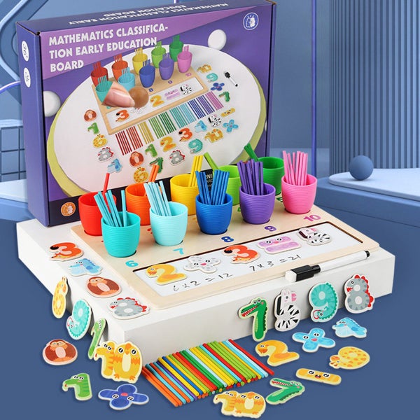 Wooden Mathematical Classification Early Education Toy Carousel 2