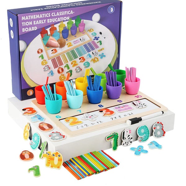 Wooden Mathematical Classification Early Education Toy Carousel 13