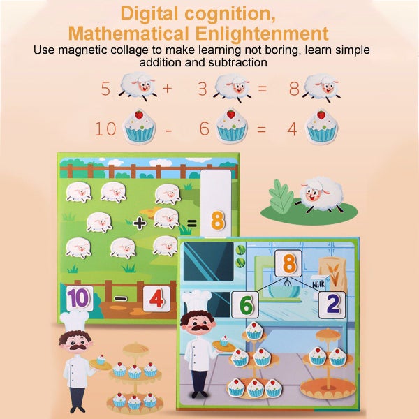 Math Busy Book For Toddlers Magnetic Sticking Preschool Learning63654822920963111