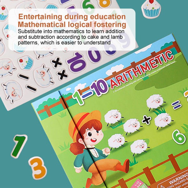 Math Busy Book For Toddlers Magnetic Sticking Preschool Learning63654822920963113