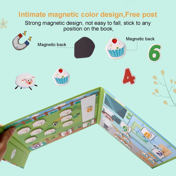 Math Busy Book For Toddlers Magnetic Sticking Preschool Learning Carousel 14