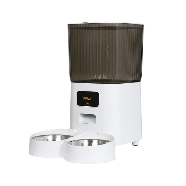 Pawz 5L Automatic Pet Feeder Double Bowl Dog Cat Auto Smart Food Dispenser Timer Carousel 1