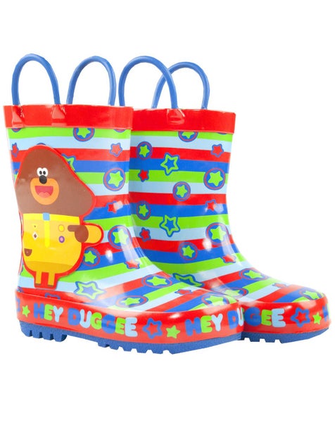Hey Duggee Red Wellington Boots with Handles (Boys) Carousel 1