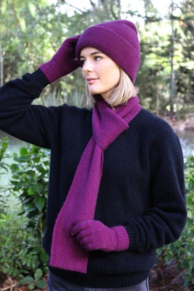 Possum Merino Unisex Plain Beanie Carousel 1