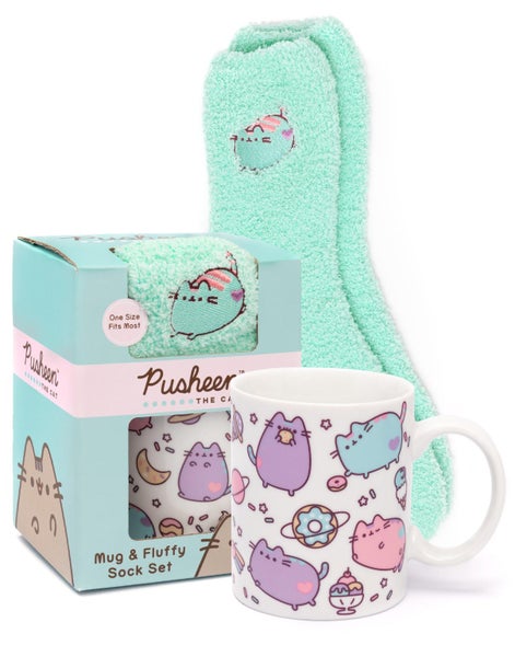 Pusheen Green Mug and Sock Gift Set (Womens) Carousel 1