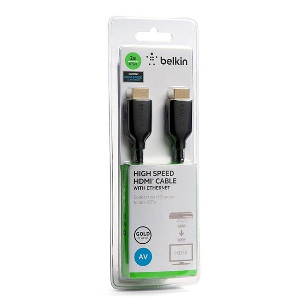 Belkin 4K HDMI Cable - 2m 1080P - 3D Compatible - Gold Plated - 2-Layer Carousel 2