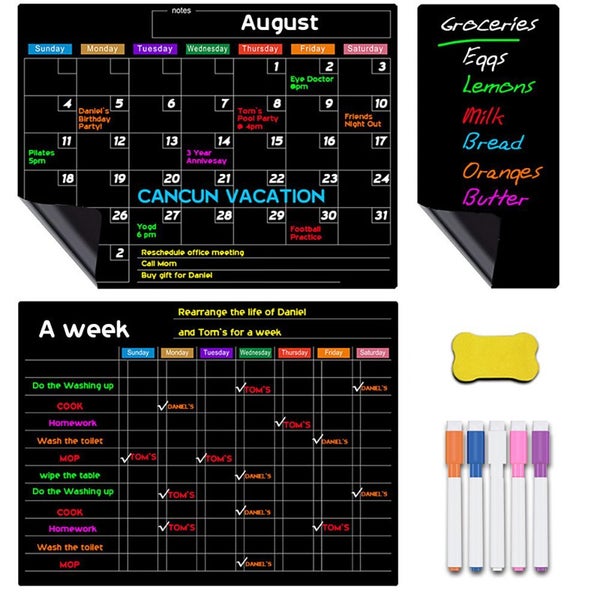 Magnetic Dry Erase Calendar for Refrigerator Monthly Planner Whiteboard Sheet Carousel 1