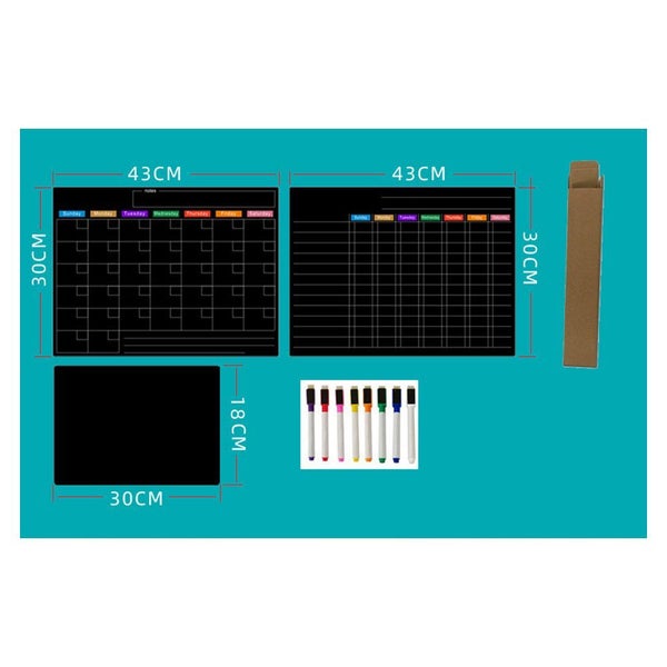 Magnetic Dry Erase Calendar for Refrigerator Monthly Planner Whiteboard Sheet Carousel 3