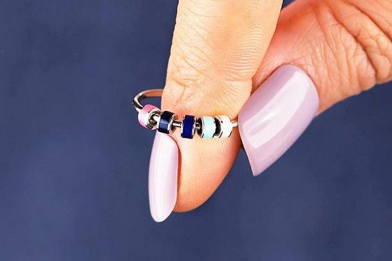 To Daughter Anxiety Fidget Ring Meditation Ring Adjustable Opening Ring-Style 2 Carousel 2