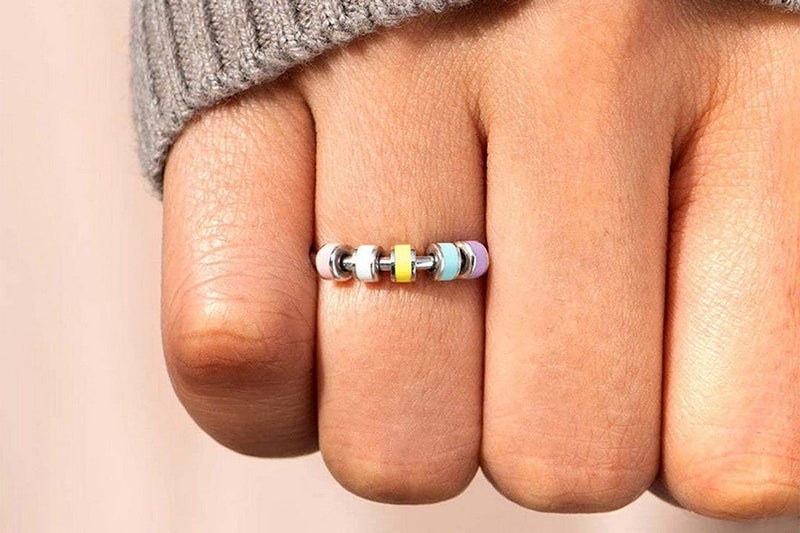To Daughter Anxiety Fidget Ring Meditation Ring Adjustable Opening Ring-Style 1 Carousel 2