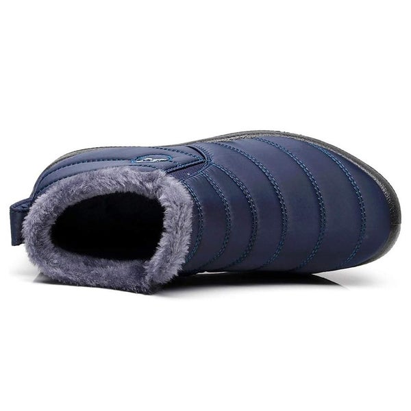 Women Snow Boots Waterproof Warm Slip-Ons Non-slip Warm Shoes-Blue Carousel 3