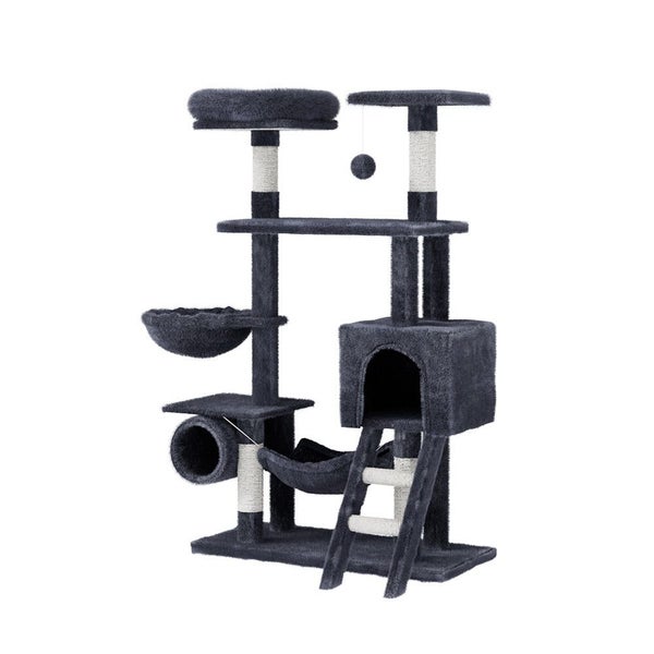 I.Pet Cat Tree 144Cm Tower Scratching Post Scratcher Wood Condo Toys House Bed F Carousel 1