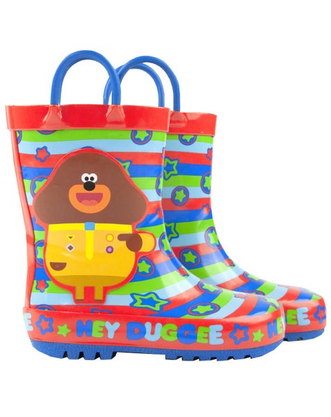 Hey Duggee Red Wellington Boots with Handles (Boys) Carousel 2