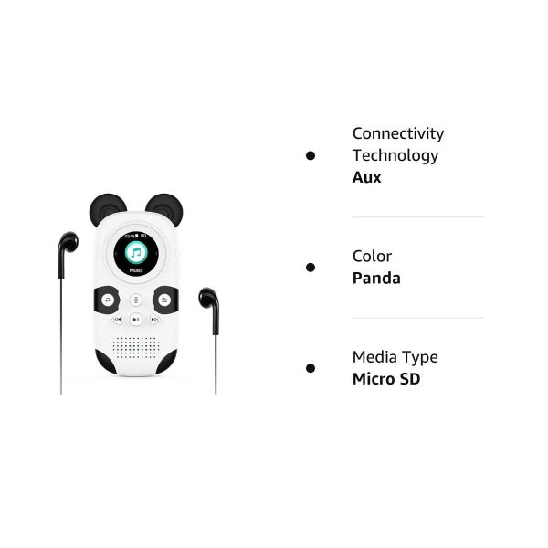 16GB MP3 Player for Kids,Cute Panda Portable Child Music Player Carousel 14
