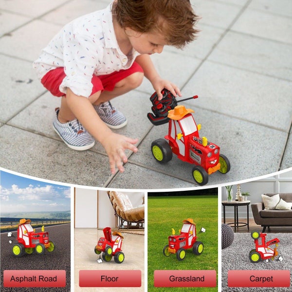 Crazy Jumping Car Toys RC Stunt Dancing Car with LED Light Music Carousel 11