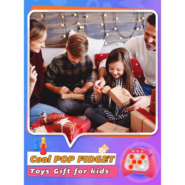 Light Up Bubble Pop Fidget Toy,Electronic Quick Push Game Console,Birthday Gifts Carousel 7