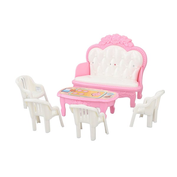 1/16 scale dollhouse living room furniture miniature sofa coffee table with Carousel 1