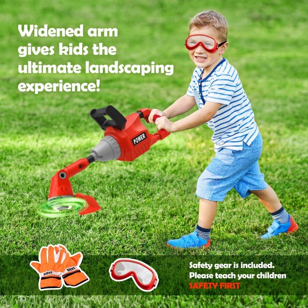 Kids Tool Sets Weed Trimmer With Light Sound Leaf Blower Children Preschool Carousel 2