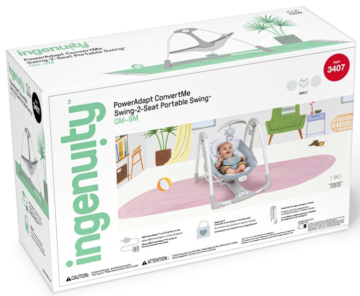 Ingenuity: PowerAdapt ConvertMe Swing-2-Seat - Swell Carousel 3