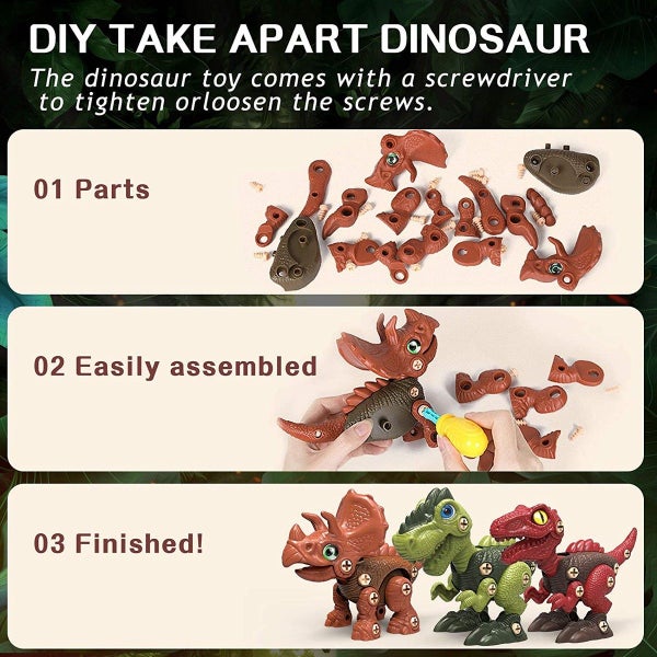Dinosaur Eggs DIY STEM Building Toys Set Carousel 8