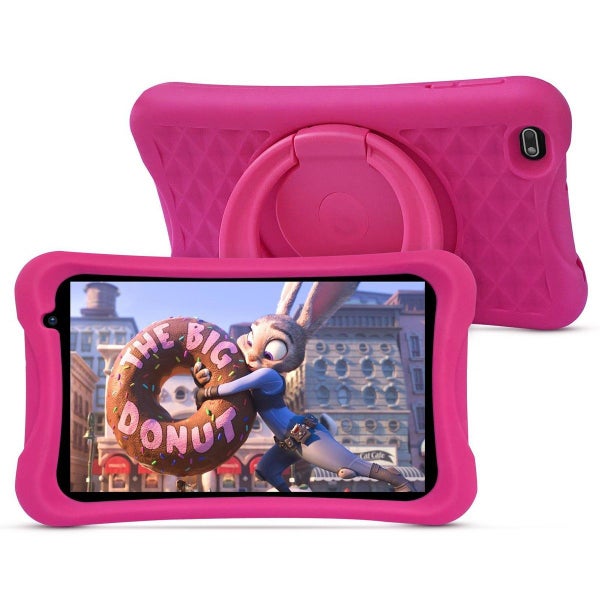 8 Inch Kids Tablet,Quad Core Android Tablet 64GB WiFi Bluetooth Tablet, Pink Carousel 2