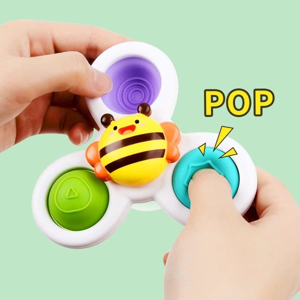 3PCS Pop up Suction Cup Spinner Toys for 3 4 Year Old Boy Girl Carousel 2