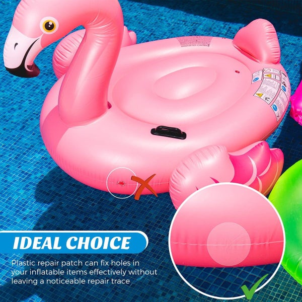 Vinyl Repair Patch Self-Adhesive Plastic Repair Patches Kit for Swimming Pools Carousel 11