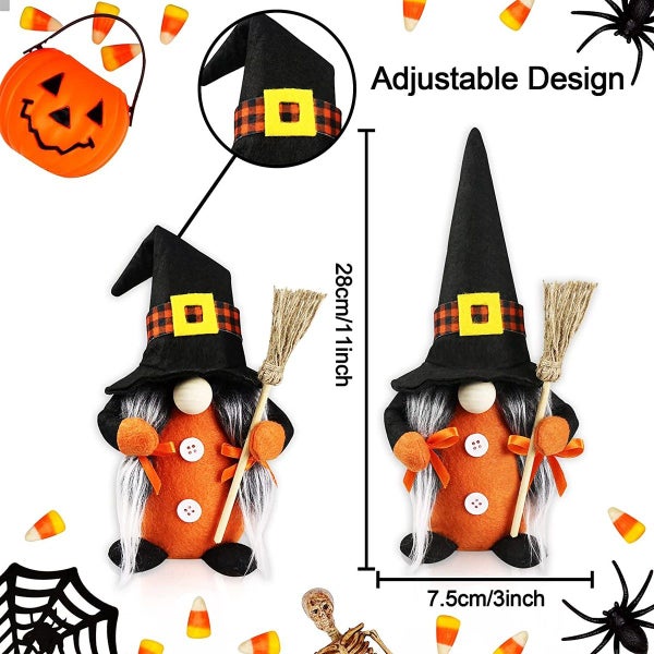Halloween Gnomes - Elf Gnome Decorations for Halloween Tabletop Carousel 9