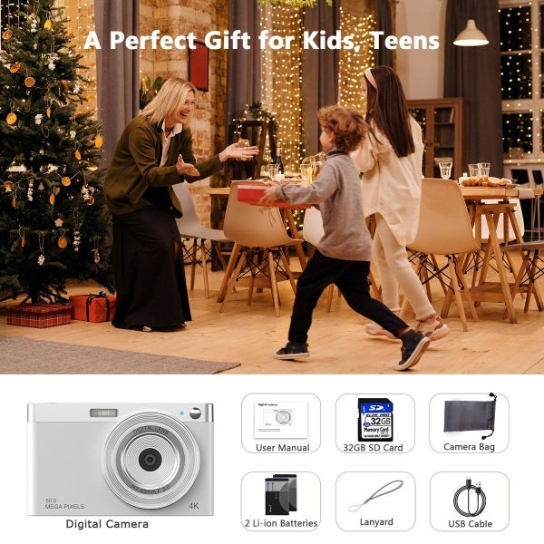 Digital CameraOrdine 4K Kids Camera Carousel 11