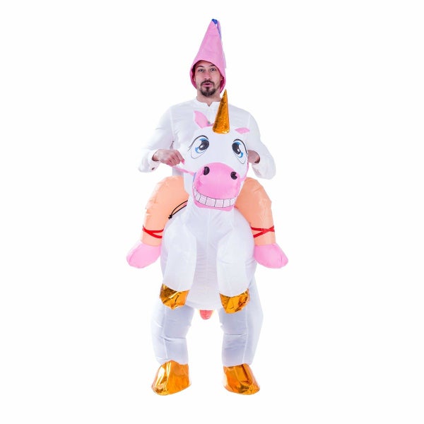 Inflatable Costume Unicorn Riding a Unicorn Air Blow-up Deluxe Christmas Costume Carousel 2