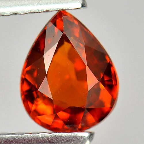 Orange Red Spessartine Garnet 1.69 Ct. VS Pear Shape Natural Gemstone Unheated Carousel 1