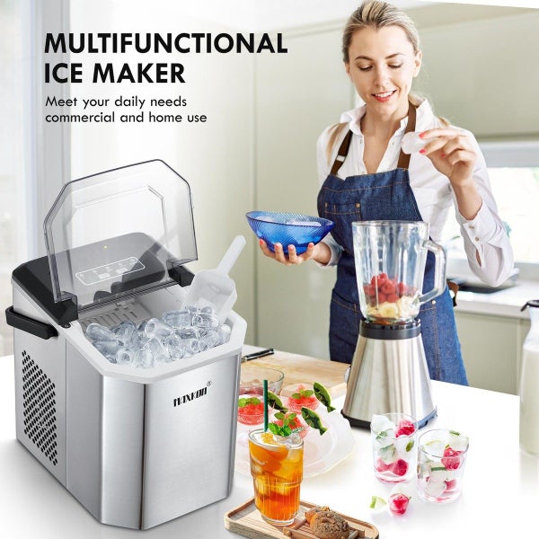 Maxkon 12kg Ice Maker Portable Cube Making Machine Countertop Home Self Cleaning Carousel 1