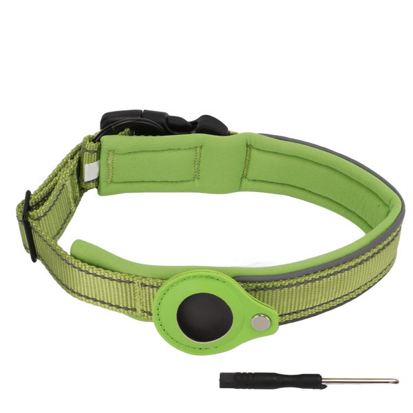 dog collar reflective pet collar pet location tracking collar Dog Collar Green Carousel 2
