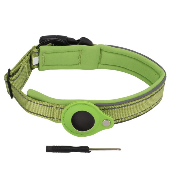 dog collar reflective pet collar pet location tracking collar Dog Collar Green Carousel 8