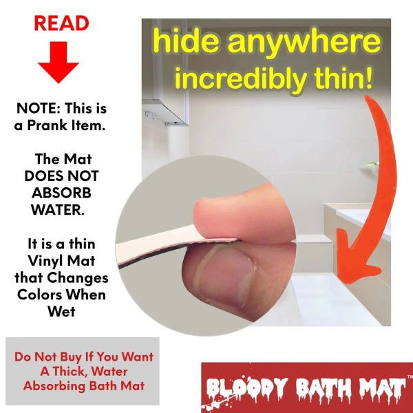 Bath Mat Bloody Toilet Area Rug Carpet Halloween Prank Gifts Carousel 8