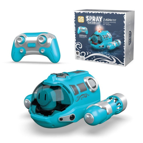 2.4GHz Remote Control Spray Gasboat Toys for Pools and Lakes with Light Double Carousel 2