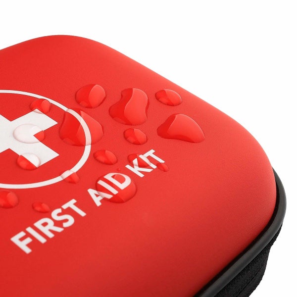 Mini First Aid Kit 100PCS Medical Supplies Hard Shell Small Case Carousel 9