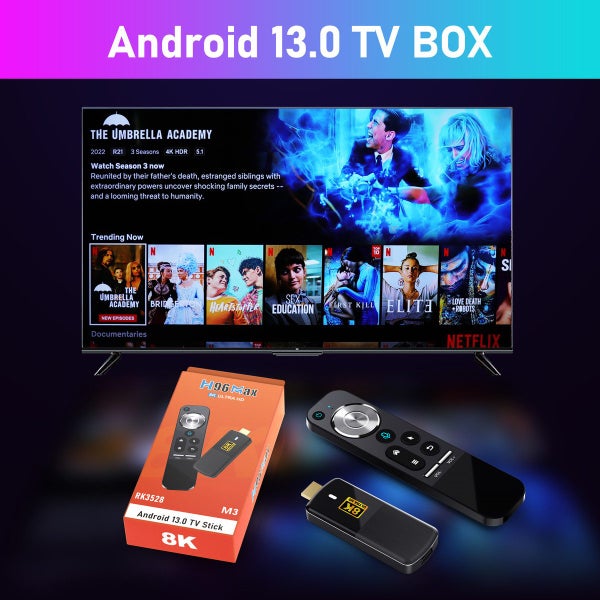 Android 13.0 TV Box 2GB RAM 16GB ROM TV Box H96 Max M3 RK3528 Quad-Core 64bit Co Carousel 2