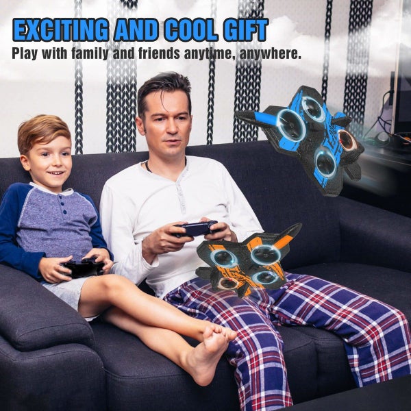 Remote Control Airplane for Beginners,2.4GHz V17 Jet Fighter Stunt RC Airplanes Carousel 12