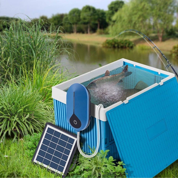 Solar Air Pump Kit, Hydroponic Pump Solar Battery Carousel 2