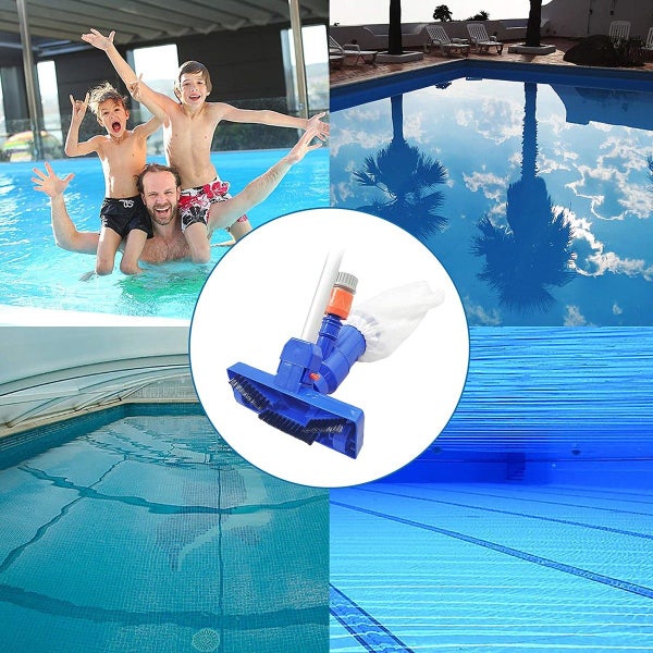 Portable Mini Swimming Pool Pond Spa Jet Vacuum Cleaning with Brush Carousel 9