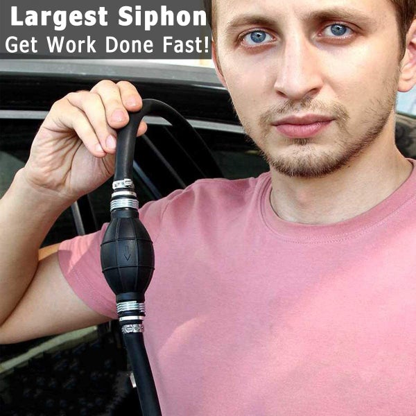 High Flow Siphon Pump, Gasoline Oil Water Fuel Diesel Transfer Siphon Pump Carousel 2