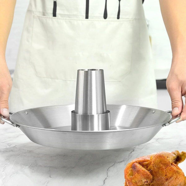 Beer Can Chicken Roaster Rack, Turkey Standing Holder for Grill Oven BBQ Carousel 2