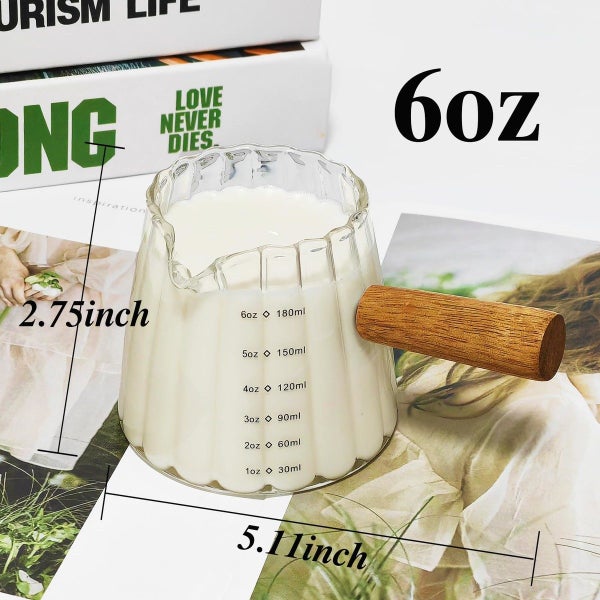 Espresso Cups With Wood Handle 6oz,Espresso Accessories,Milk Frothing Pitcher,Gl Carousel 11