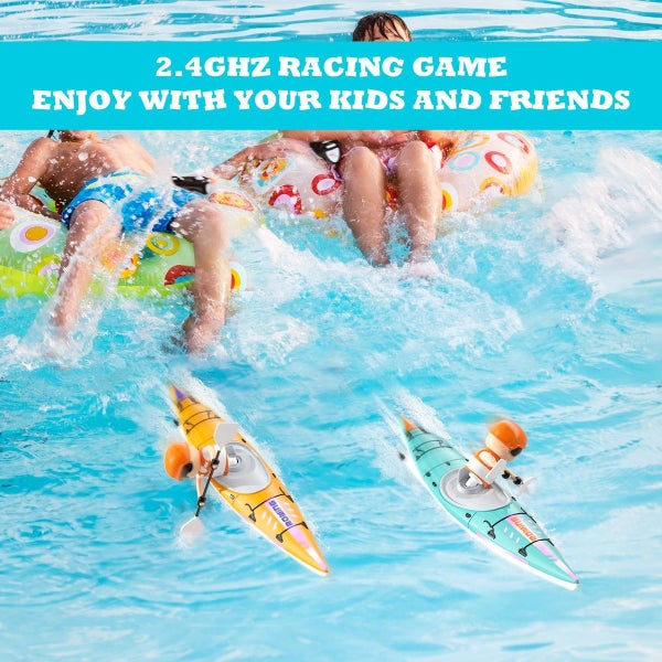 Remote Control Boats with LED Light for Kids 2.4Ghz RC Boat for Pool and Lakes Carousel 7